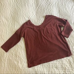 James Perse 3/4 Sleeve Top